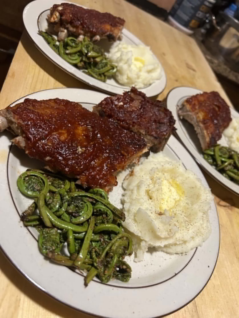 Served Up Plates of Ribs